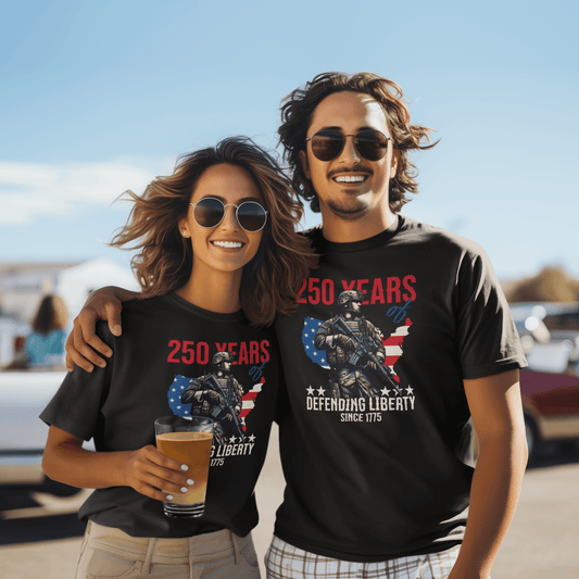 Defending Liberty Since 1775 – America 250 Tee