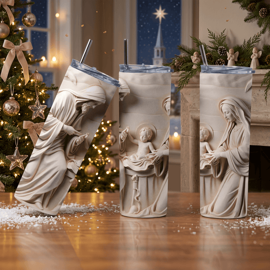 3D Jesus, Mary, Joseph Nativity -  20 Oz