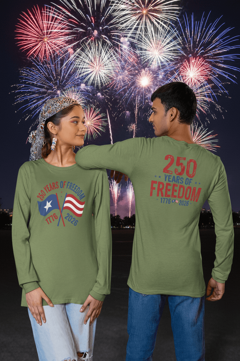 America 250: Flags - 250 Years of Freedom Long Sleeve Tee