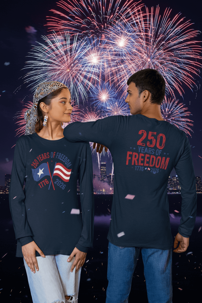 America 250: Flags - 250 Years of Freedom Long Sleeve Tee
