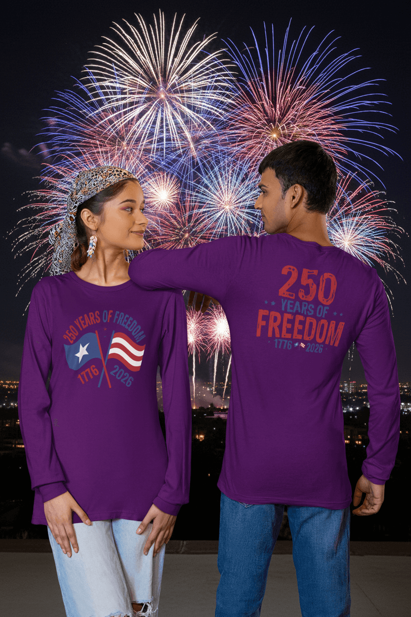 America 250: Flags - 250 Years of Freedom Long Sleeve Tee