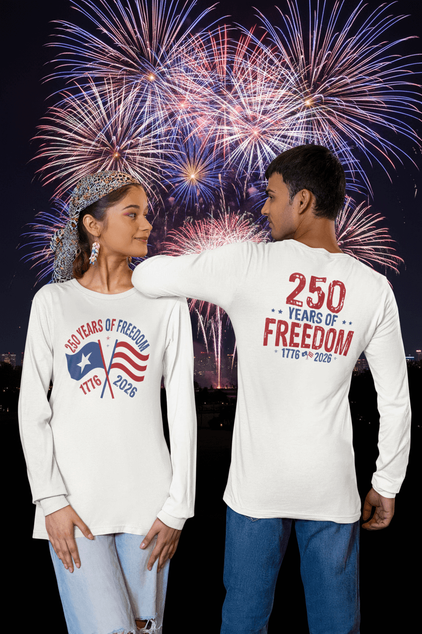 America 250: Flags - 250 Years of Freedom Long Sleeve Tee