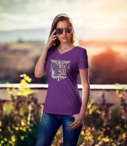 America 250: Born Free, Still Standing Tee - Ladies V-Neck