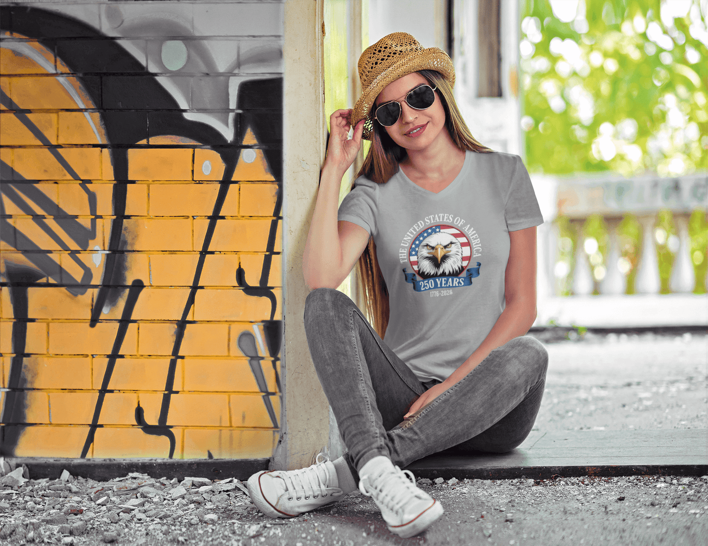 Eagle of Liberty: 250-Year Anniversary Edition - Ladies V-Neck