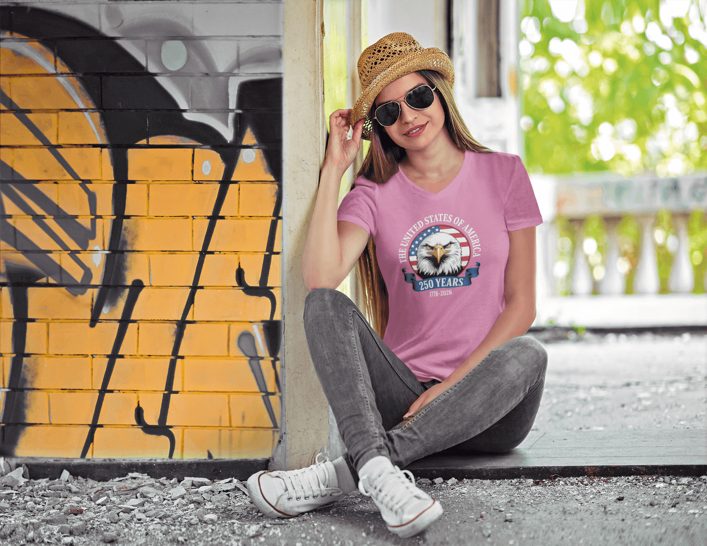 Eagle of Liberty: 250-Year Anniversary Edition - Ladies V-Neck