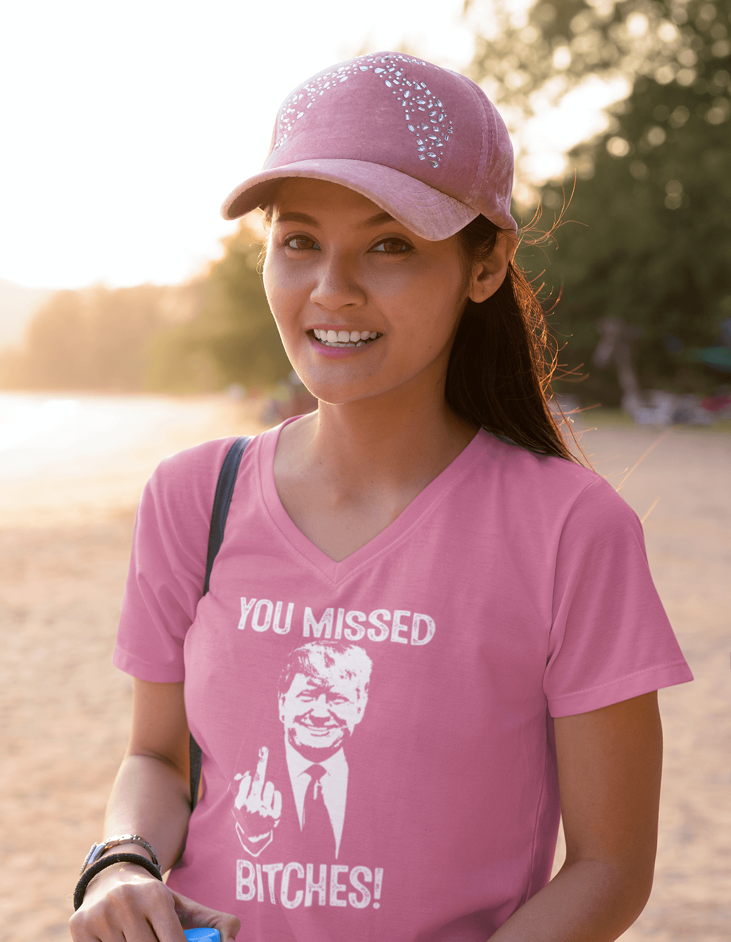 Trump - You Missed T-Shirt - Ladies V-Neck