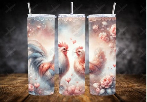 Rooster & Hen Love - 20 Oz Tumbler