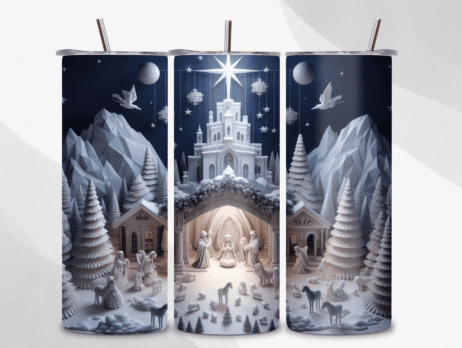 Winter Wonderland Nativity Tumbler