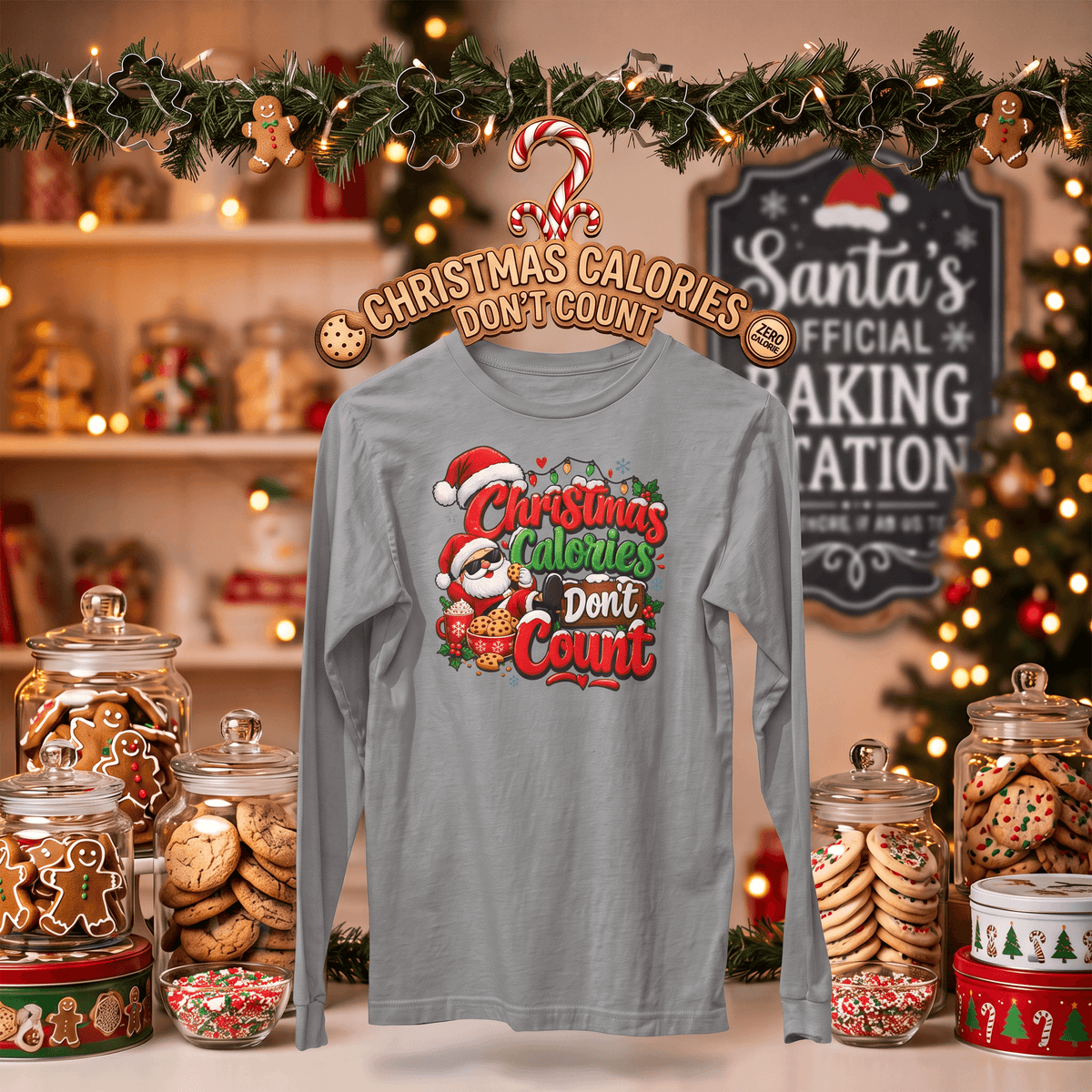 Christmas Calories Don't Count – Long Sleeve T-Shirt