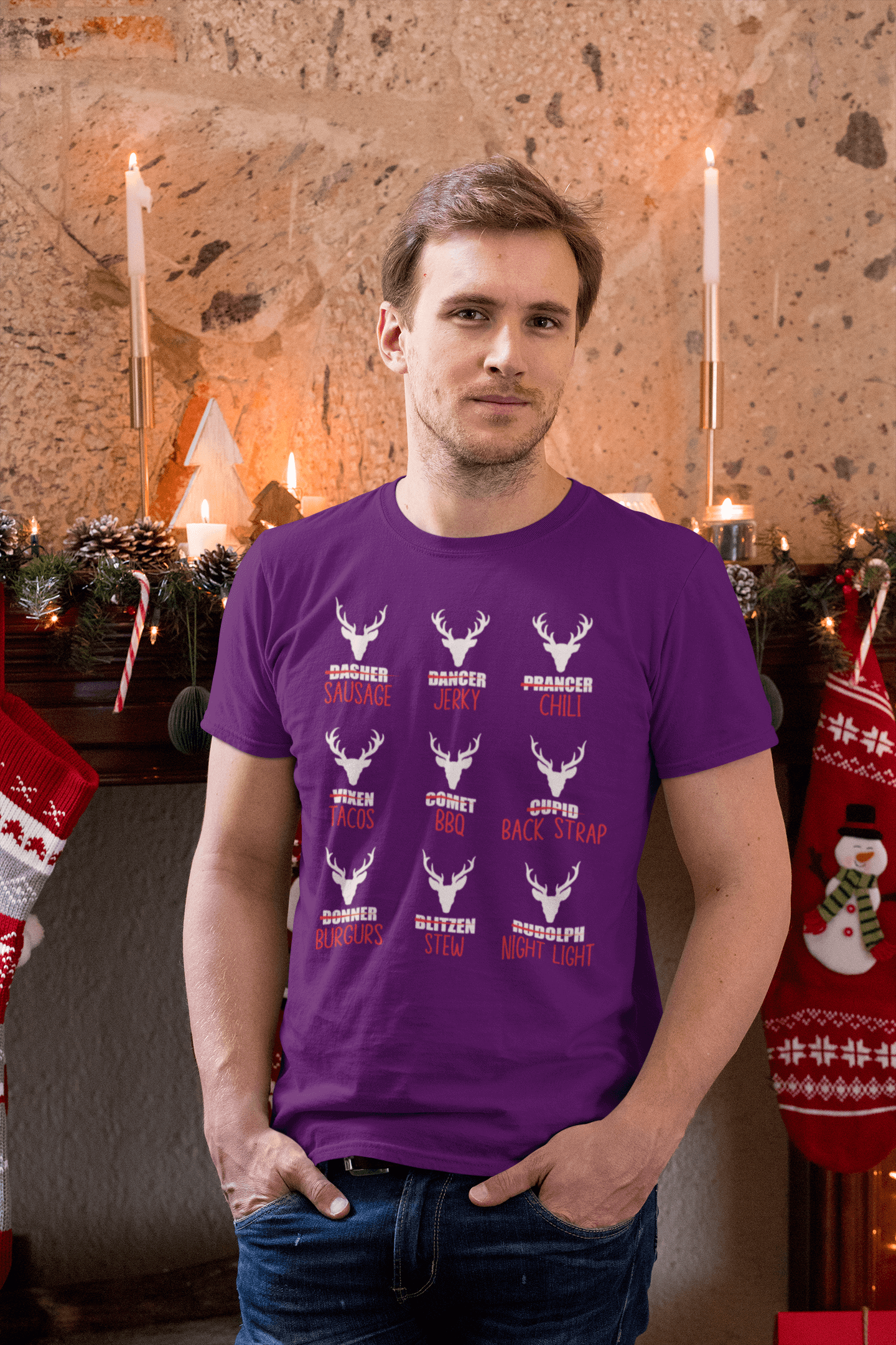 Reindeer Menu - Unisex T-Shirt