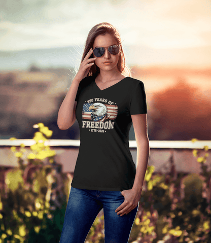 Freedom Unbroken: 250 Years Strong - Ladies V-Neck