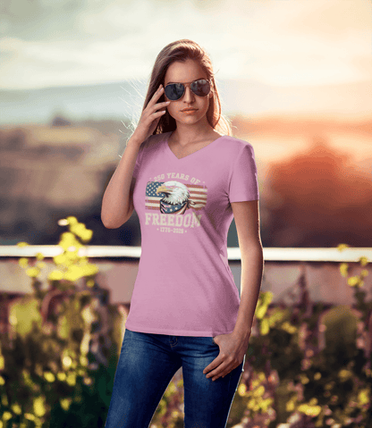 Freedom Unbroken: 250 Years Strong - Ladies V-Neck