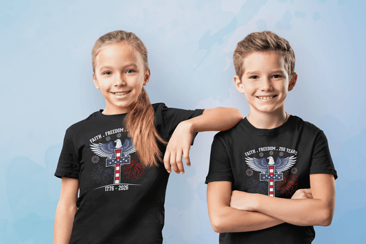 Faith & Freedom: 250 Years Under God - Kids T-Shirt
