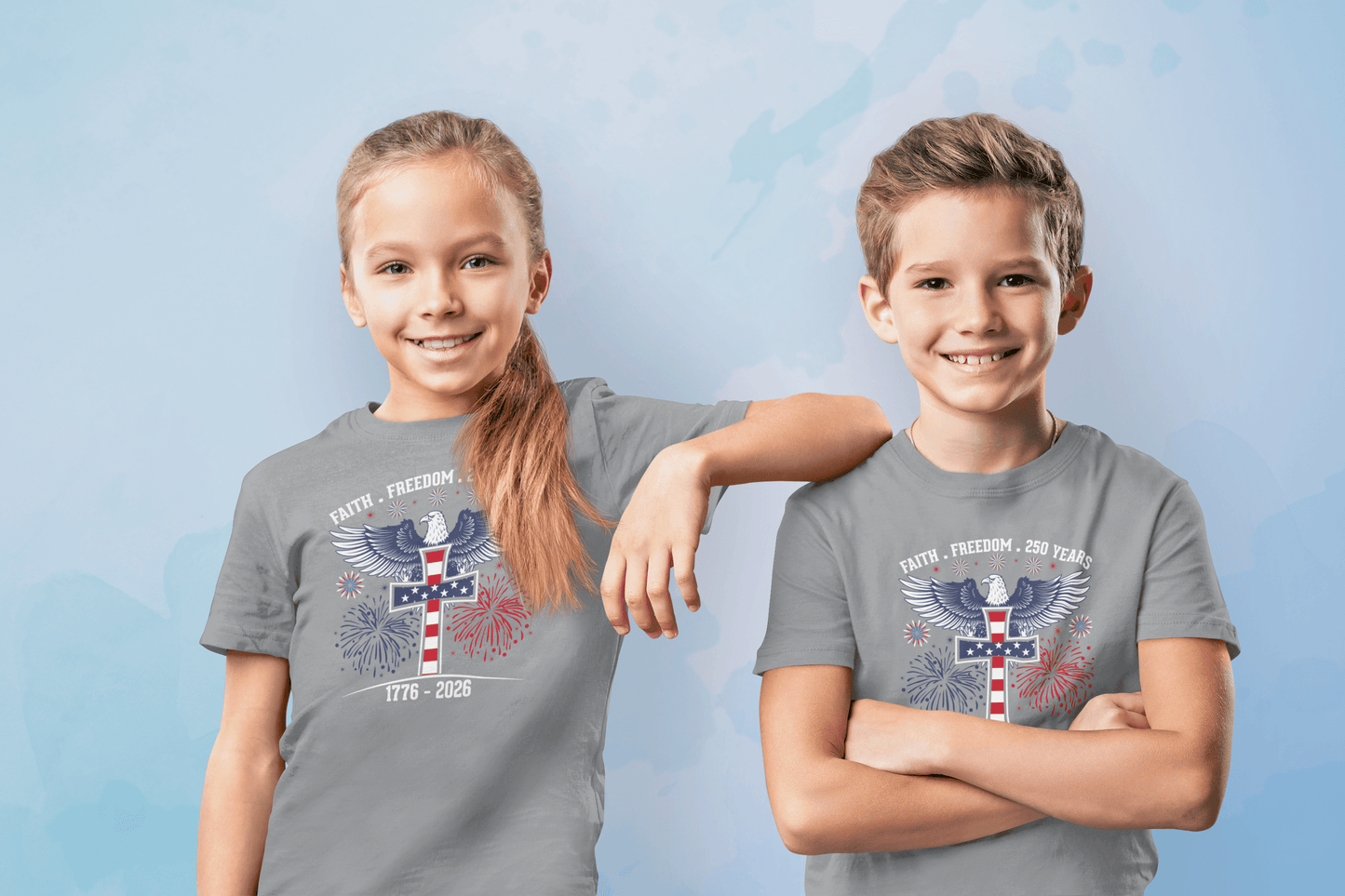 Faith & Freedom: 250 Years Under God - Kids T-Shirt
