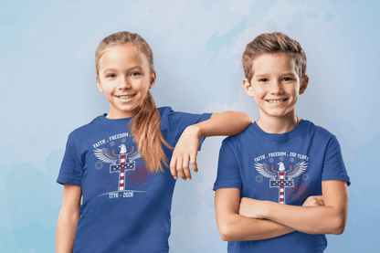 Faith & Freedom: 250 Years Under God - Kids T-Shirt