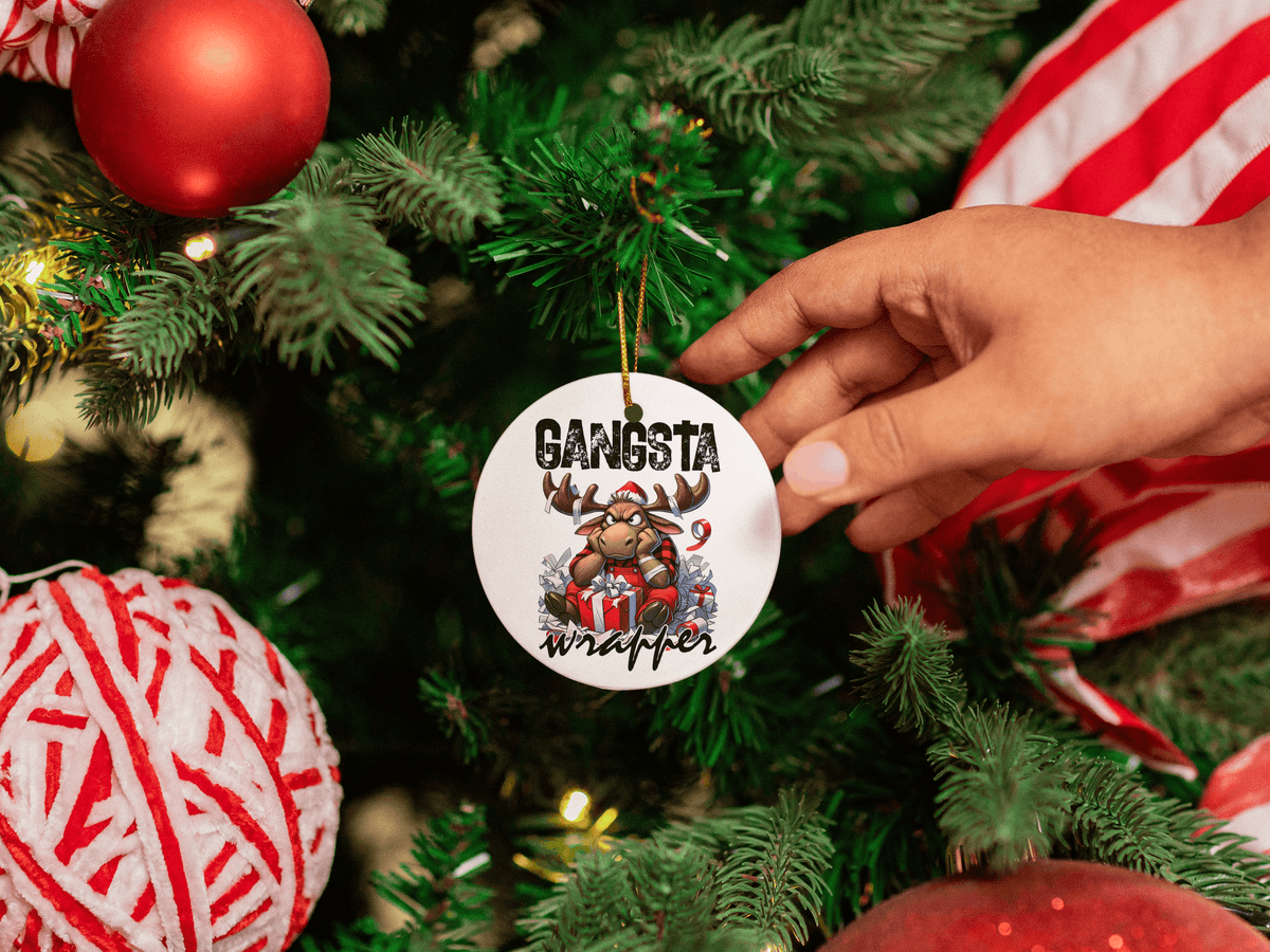 Gangsta Wrapper Ornaments – 5 Fun Holiday Designs