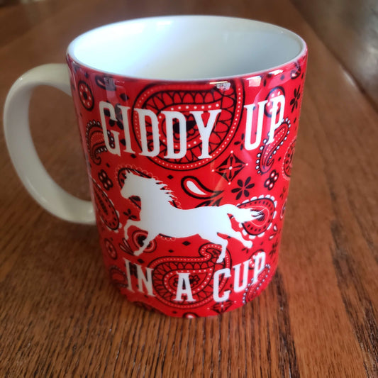 Giddy Up In A Cup - 12 Oz Coffee Mug