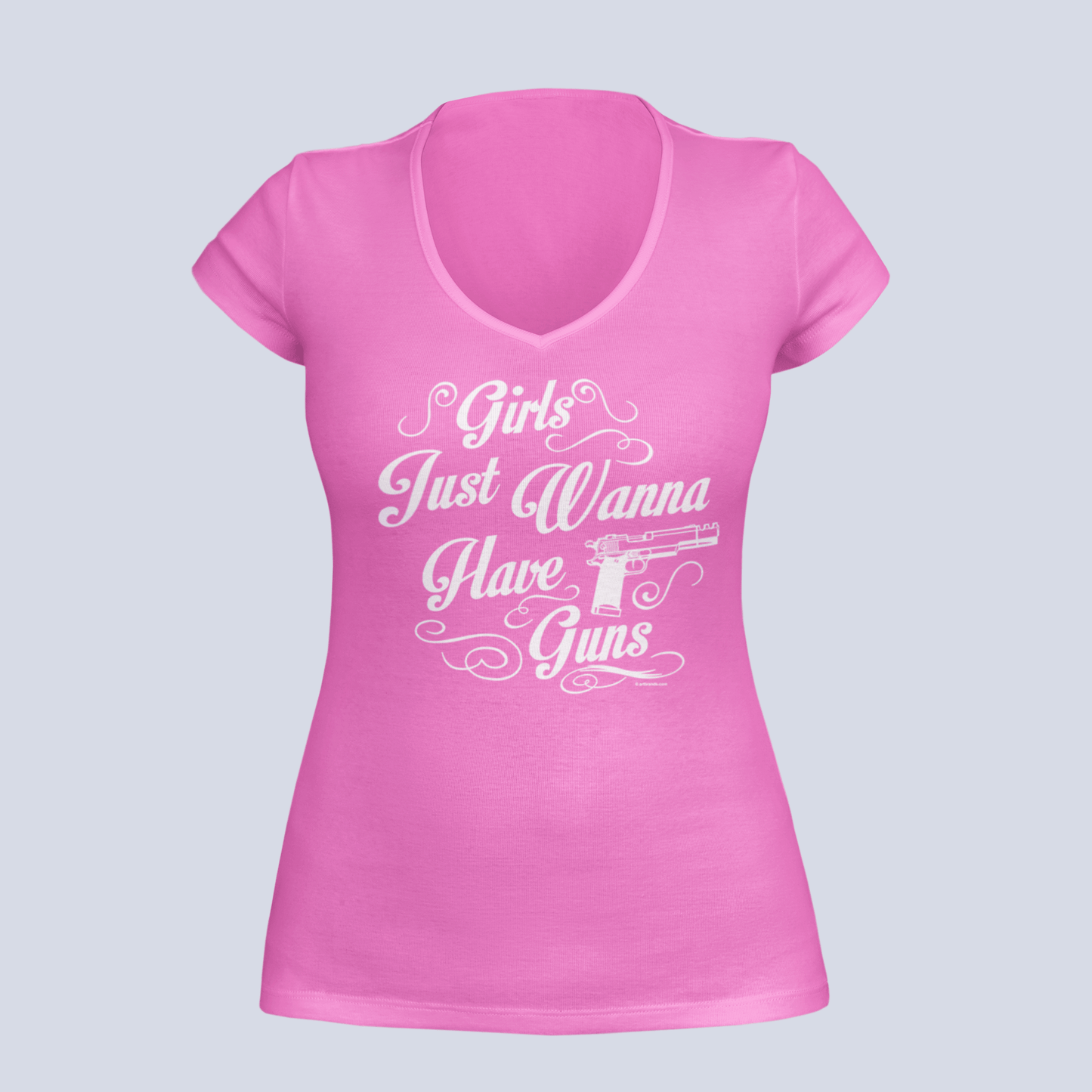 Girls Just Wanna Have Guns - Ladies V-Neck - T-Shirt