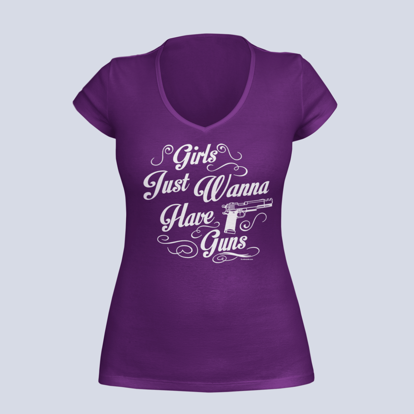 Girls Just Wanna Have Guns - Ladies V-Neck - T-Shirt