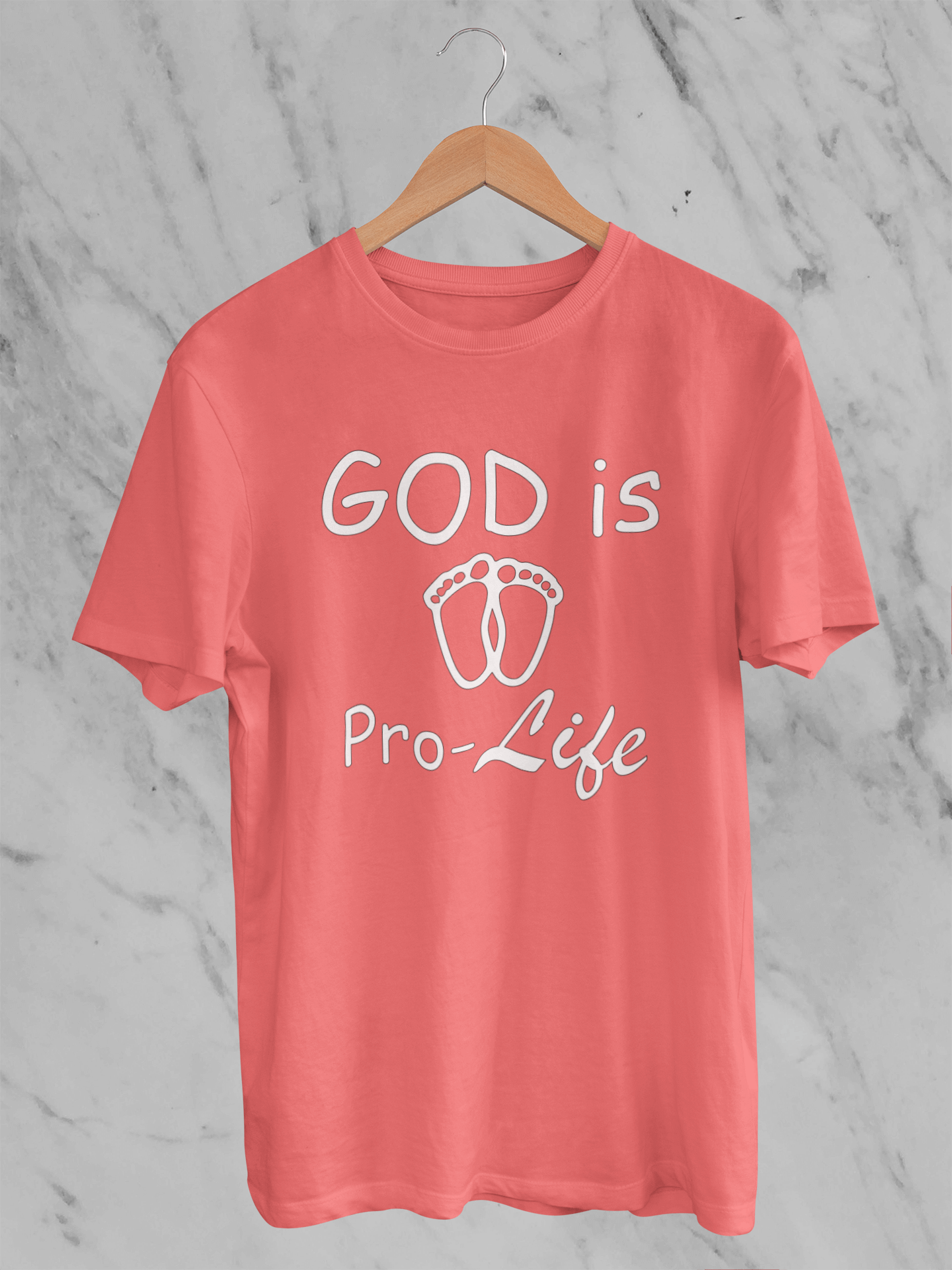 God is Pro-Life: Tiny Feet T-Shirt