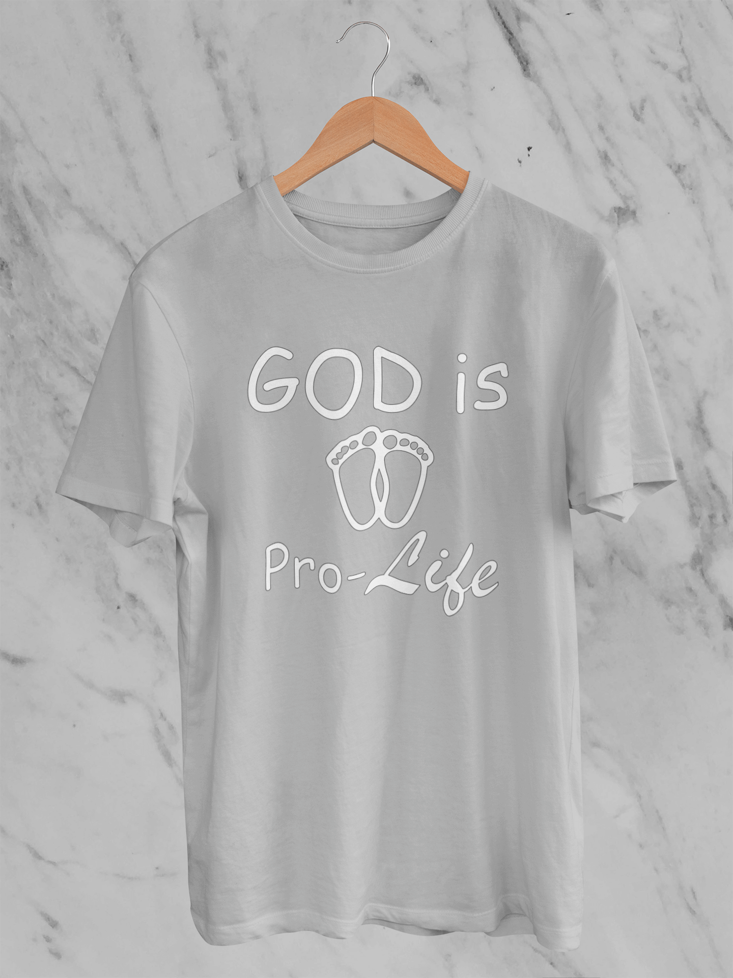 God is Pro-Life: Tiny Feet T-Shirt