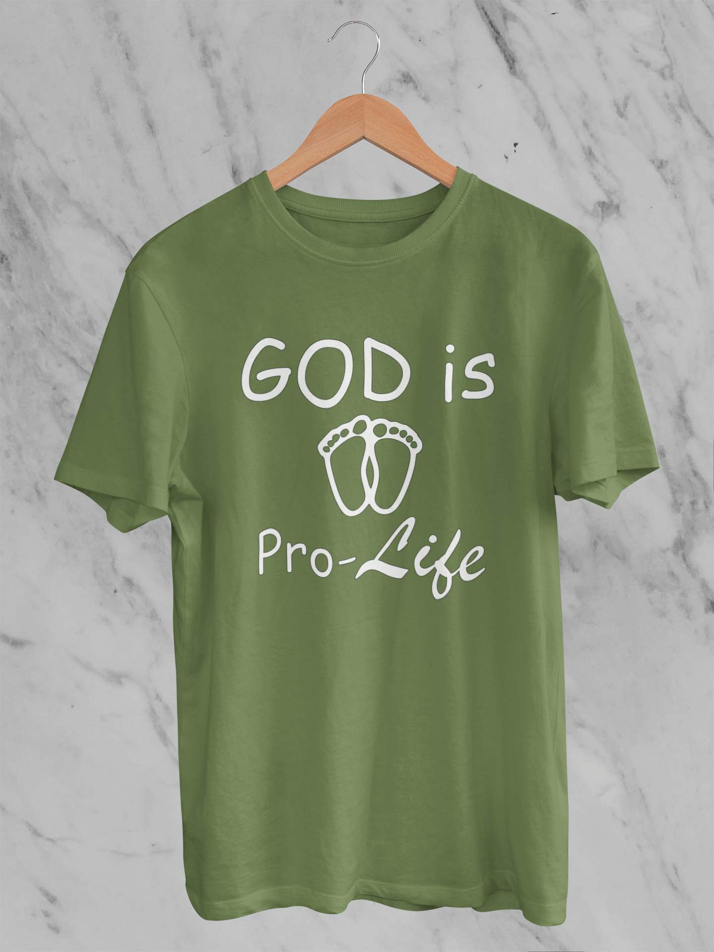 God is Pro-Life: Tiny Feet T-Shirt