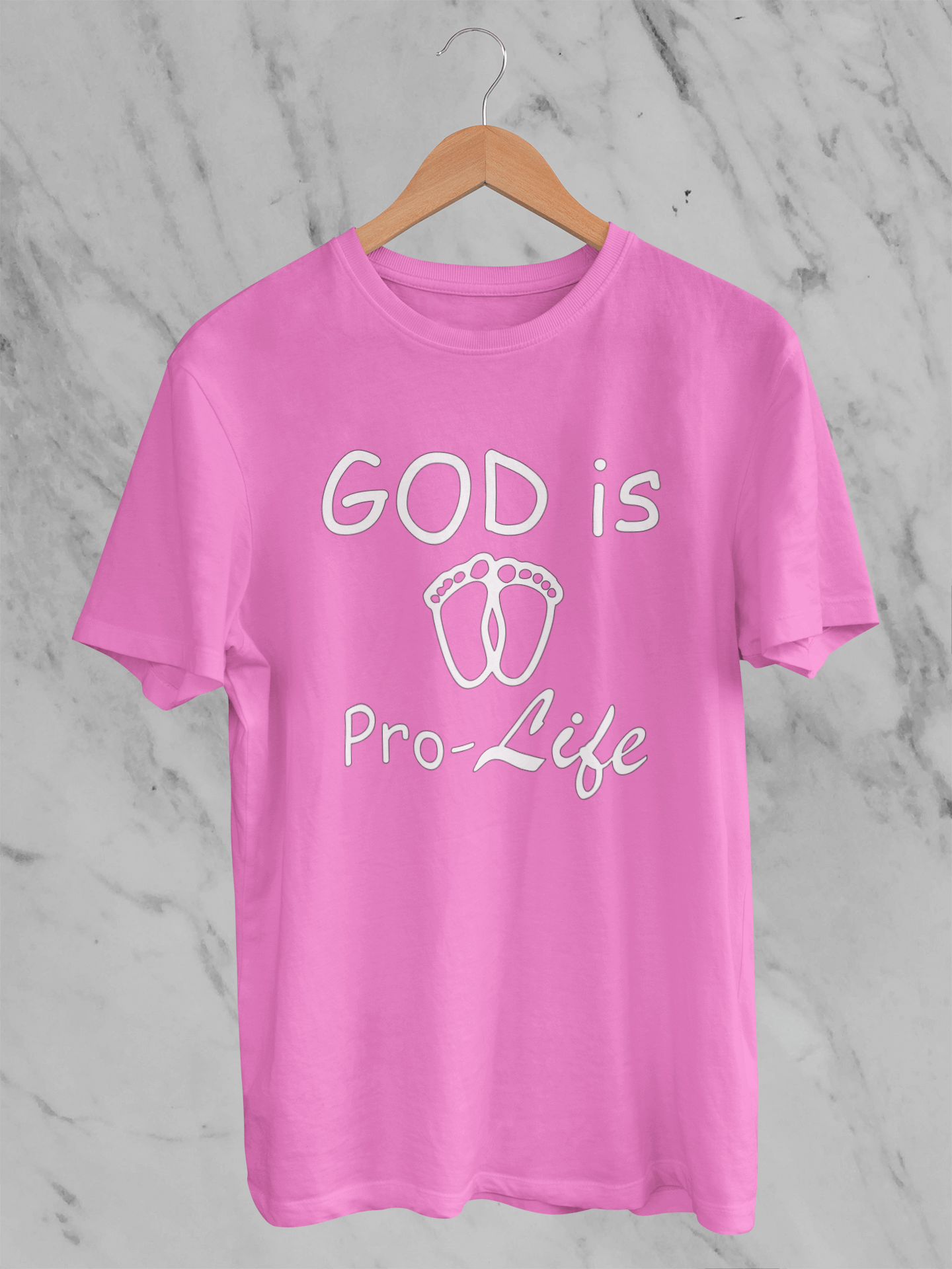 God is Pro-Life: Tiny Feet T-Shirt