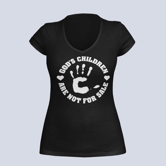 God's Children Are Not For Sale - Ladies V-Neck - T-Shirt