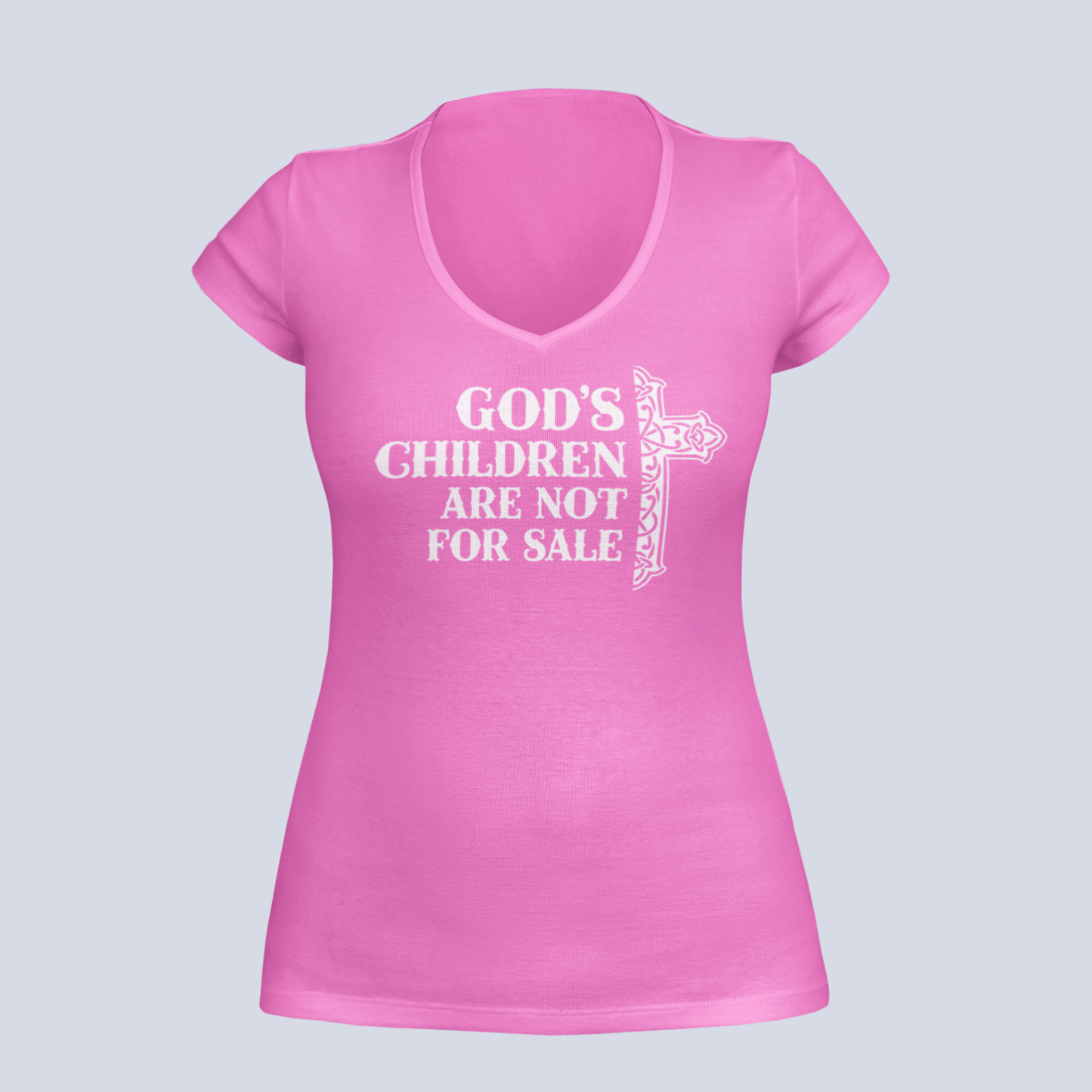 God's Children Are Not for Sale - Ladies V-Neck T-Shirt