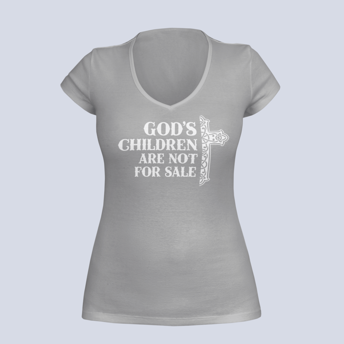 God's Children Are Not for Sale - Ladies V-Neck T-Shirt