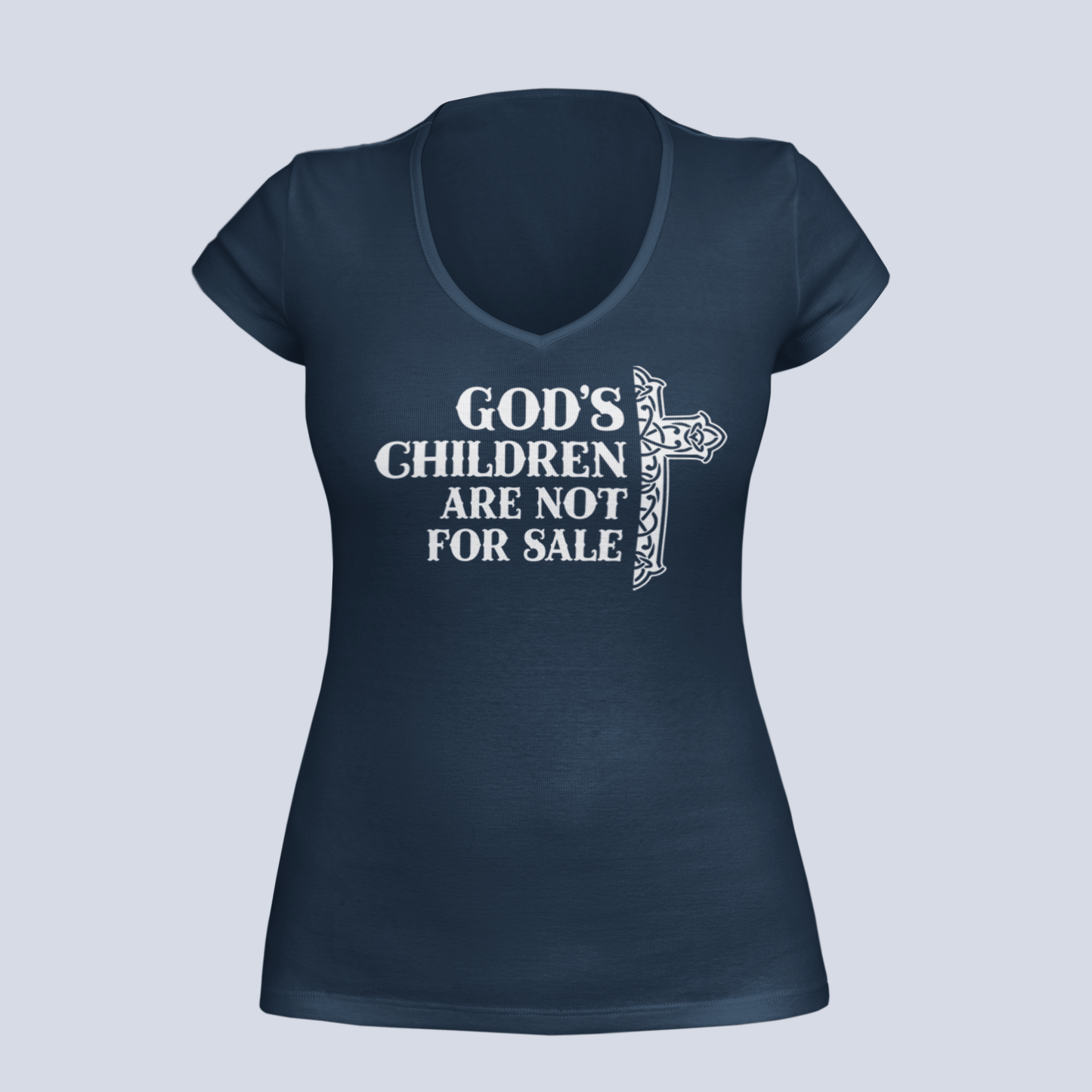 God's Children Are Not for Sale - Ladies V-Neck T-Shirt