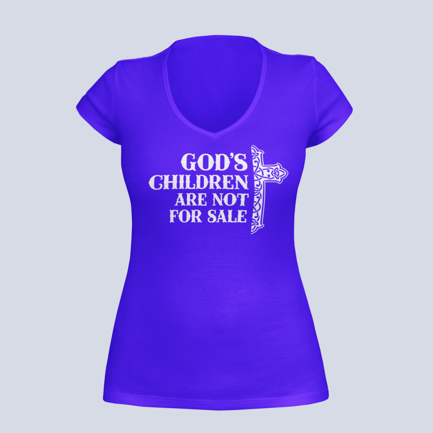 God's Children Are Not for Sale - Ladies V-Neck T-Shirt