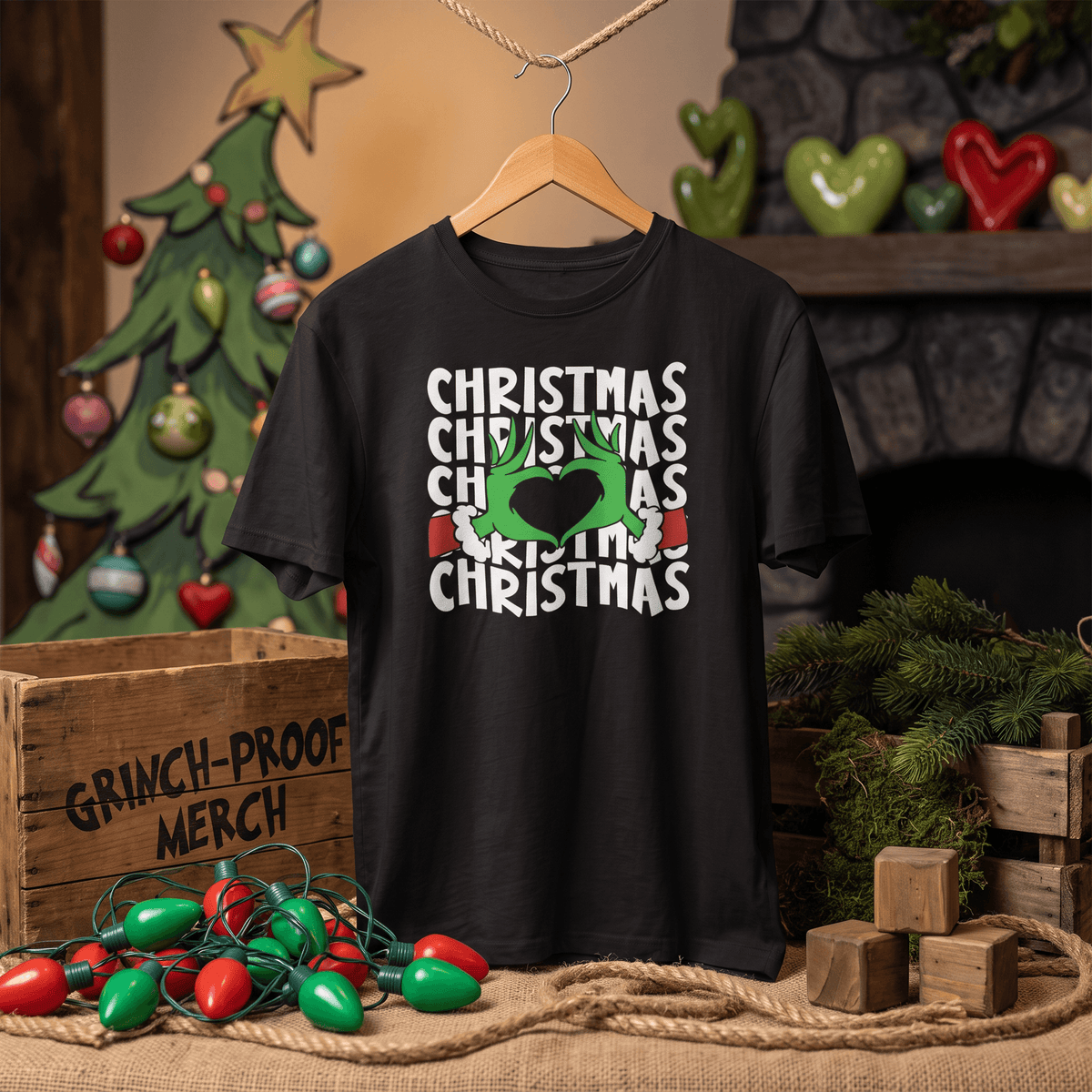 Even a Grinch Has a Heart – Christmas T-Shirt