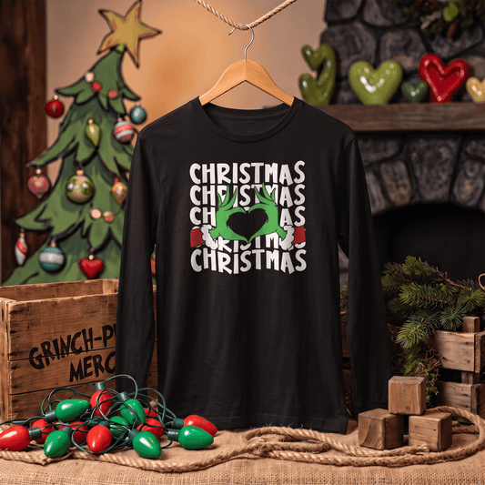 Even a Grinch Has a Heart – Long Sleeve T-Shirt