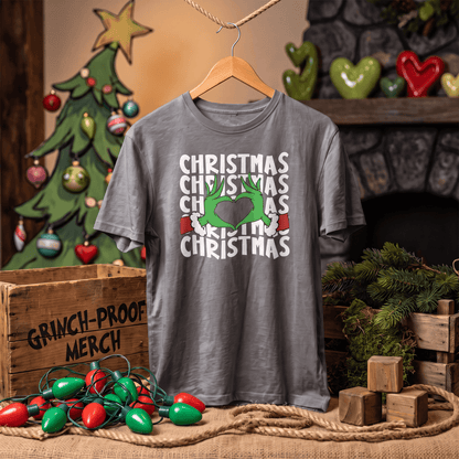 Even a Grinch Has a Heart – Christmas T-Shirt