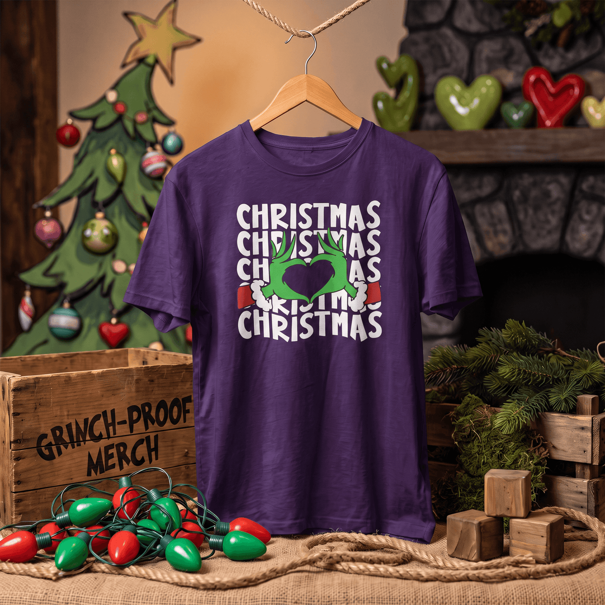 Even a Grinch Has a Heart – Christmas T-Shirt
