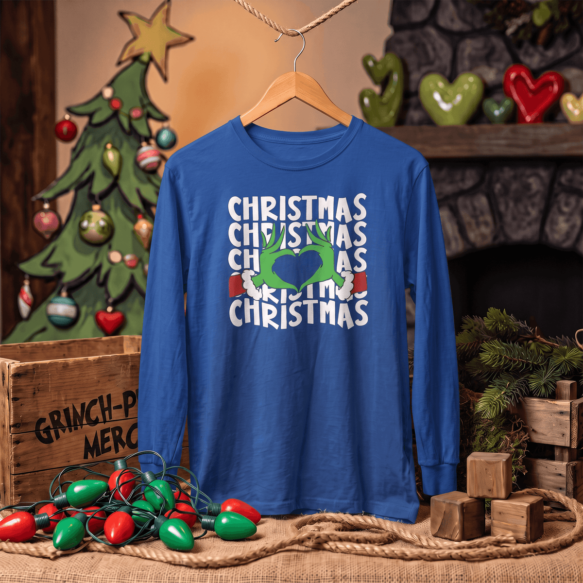 Even a Grinch Has a Heart – Long Sleeve T-Shirt