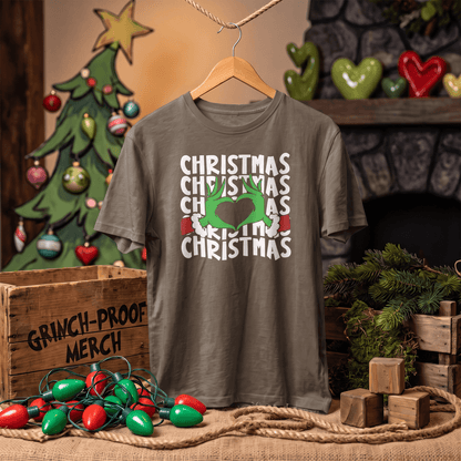 Even a Grinch Has a Heart – Christmas T-Shirt