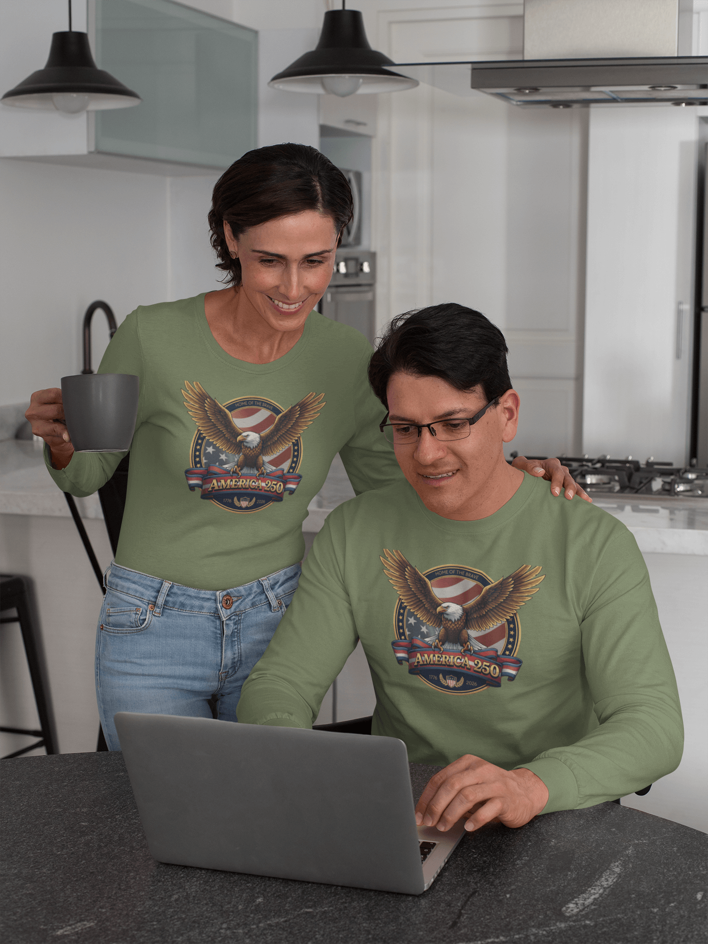 Home of the Brave: America 250 Crest  - Long Sleeve