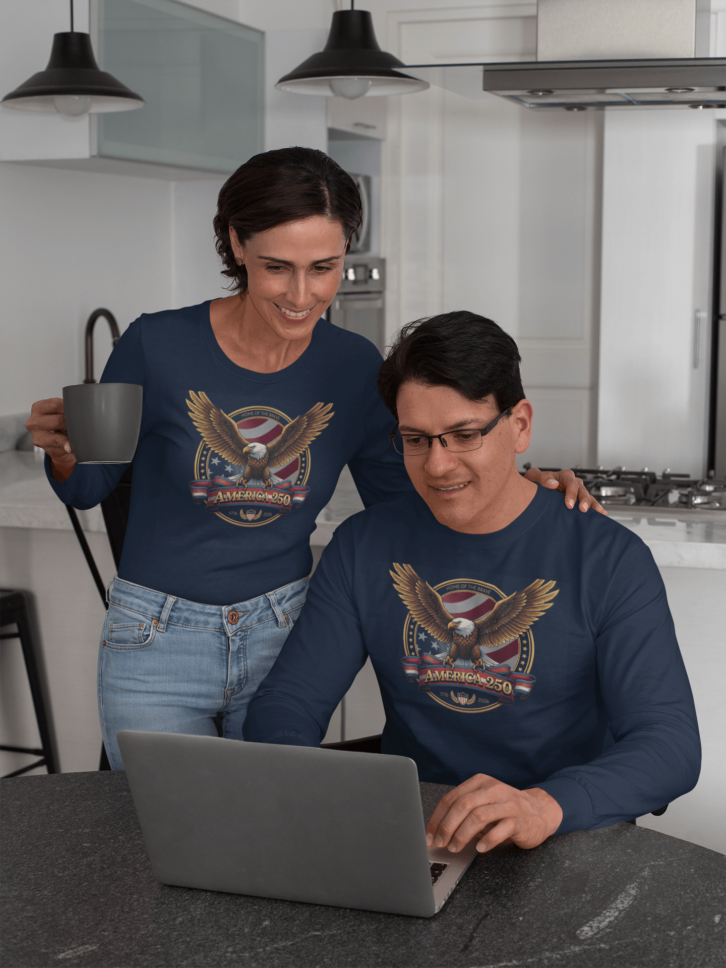 Home of the Brave: America 250 Crest  - Long Sleeve