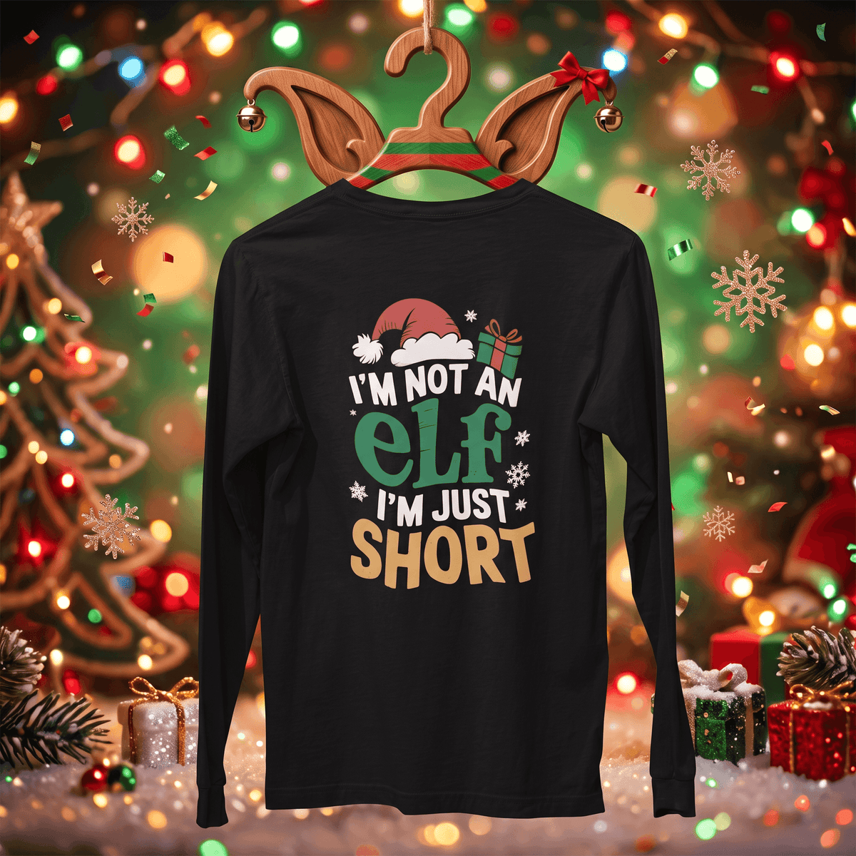 Not an Elf, Just Short - Long Sleeve T-Shirt