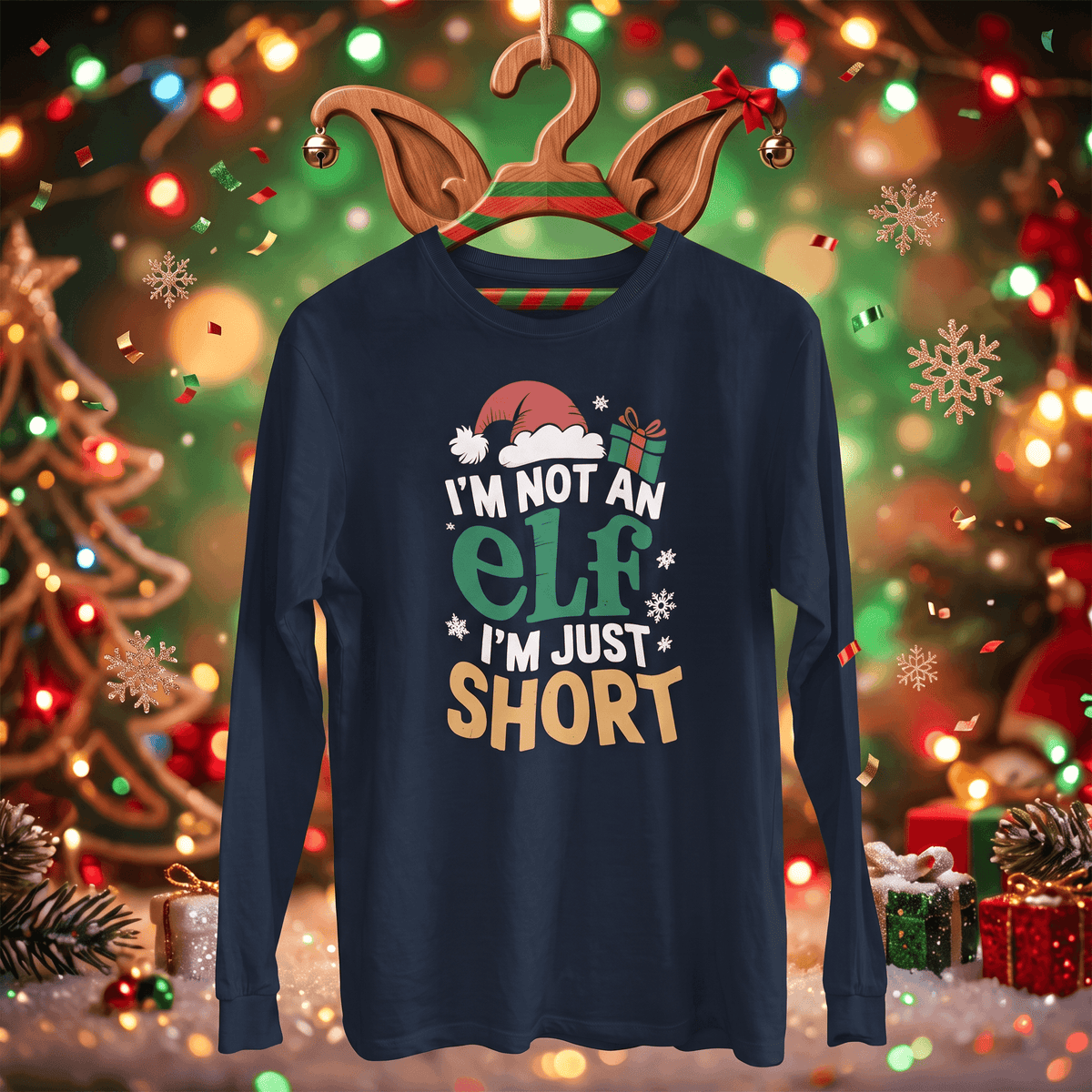 Not an Elf, Just Short - Long Sleeve T-Shirt