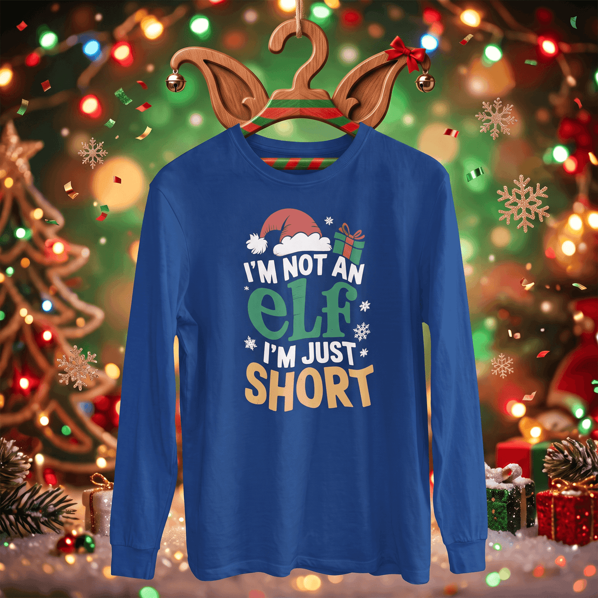Not an Elf, Just Short - Long Sleeve T-Shirt