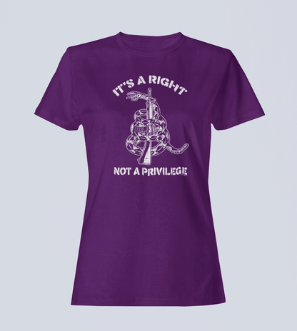 It's a Right, Not a Privilege - T-Shirt - Ladies