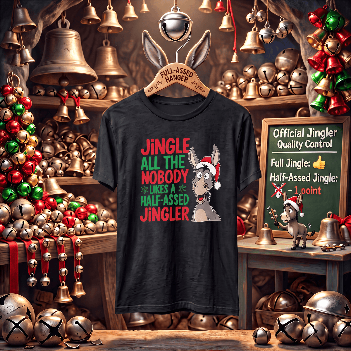 Jingle All the Way – Don't Half-Ass Christmas! - T-Shirt