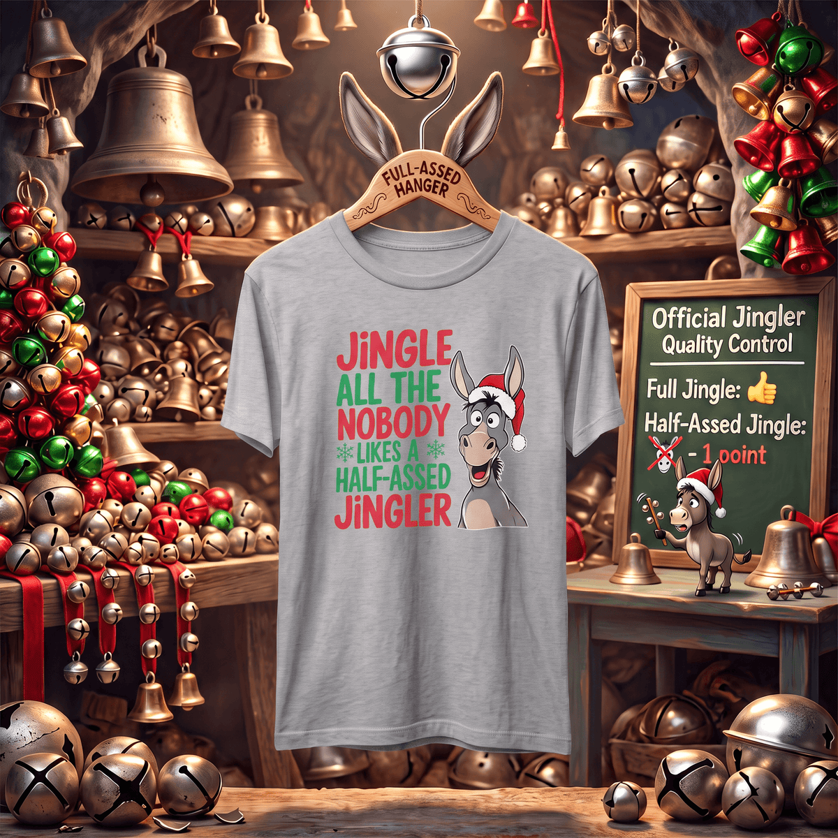 Jingle All the Way – Don't Half-Ass Christmas! - T-Shirt