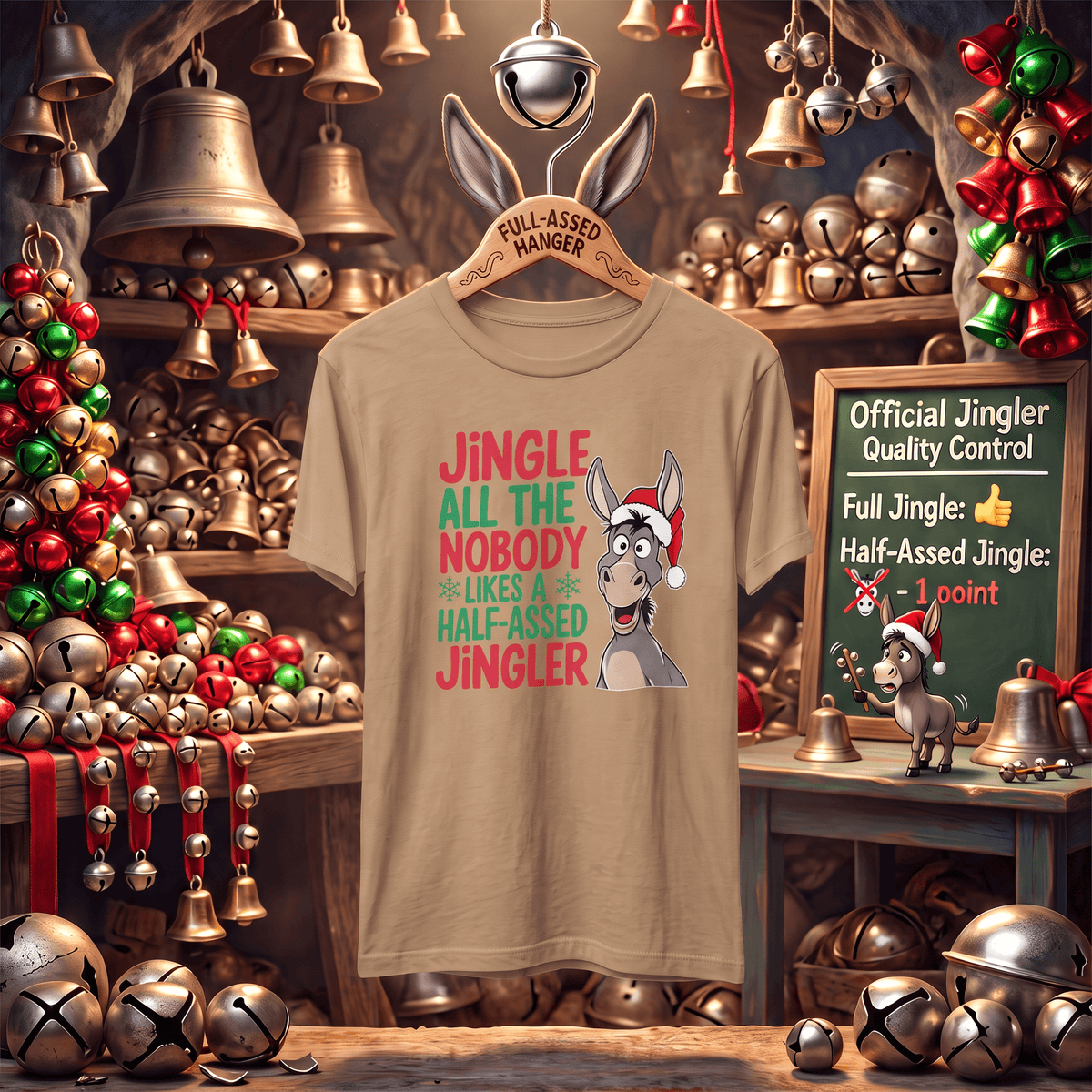 Jingle All the Way – Don't Half-Ass Christmas! - T-Shirt