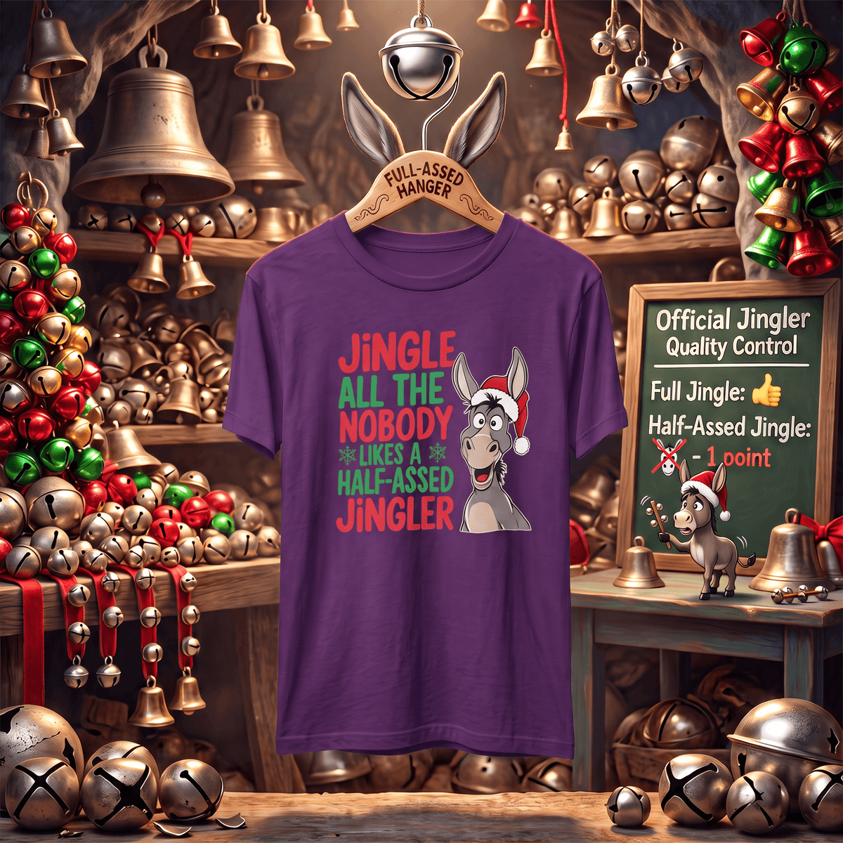 Jingle All the Way – Don't Half-Ass Christmas! - T-Shirt