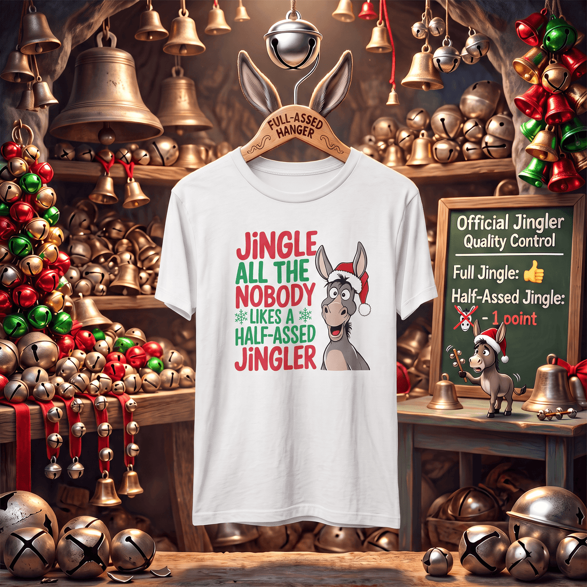 Jingle All the Way – Don't Half-Ass Christmas! - T-Shirt