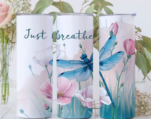 Just Breathe Dragon Fly - 20 Oz Tumbler